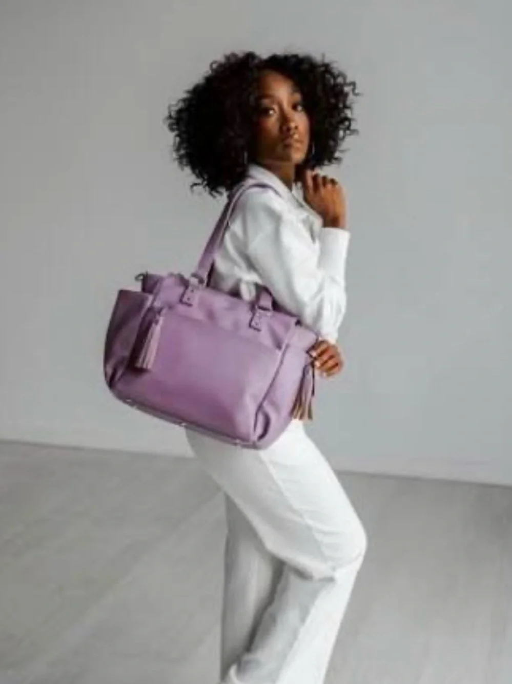 West Elm Gemini Mini Convertible Backpack Limited Edition Heather Purple